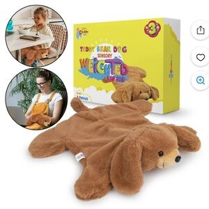 Weighted Teddy Bear Lap Pad Plush in Brown / 5lbs.